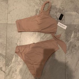 PacSun two piece bathing suit. Taupe. Size S